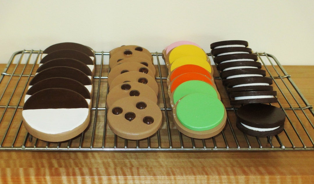 Pretend Play Food Cookies 8 per Package 2 of Each Kind Etsy