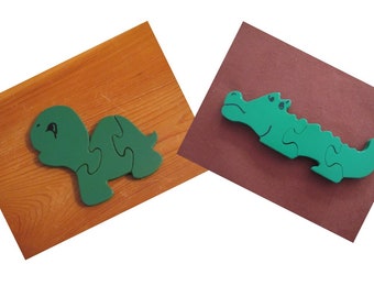 Turtle and Alligator Puzzle Set