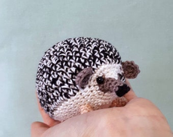 Crochet hedgehog stuffed animal plush toy