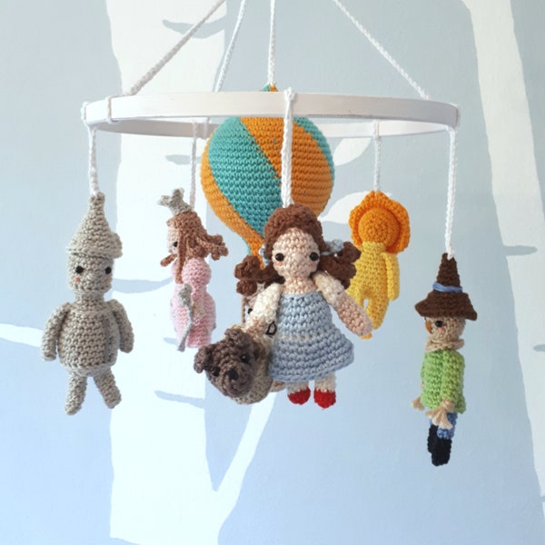 Fairytale Wizard of Oz presepe mobile con mongolfiera, film a tema nursery decor