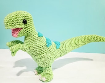 Theo the T-Rex stuffed plush toy, Crochet dinosaur plush, Dinosaur plush toy, Dino toy