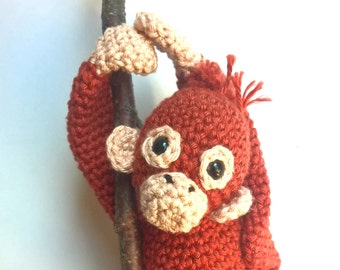 Häkelaffe, Orang Utan, Orang Utan häkeln, Baby Orang Utan, Stoffaffe, Häkelaffe, Orang Utan, Amigurumi Affe