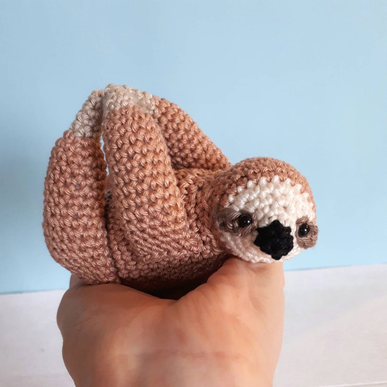 Crochet sloth stuffed animal plush toy image 7