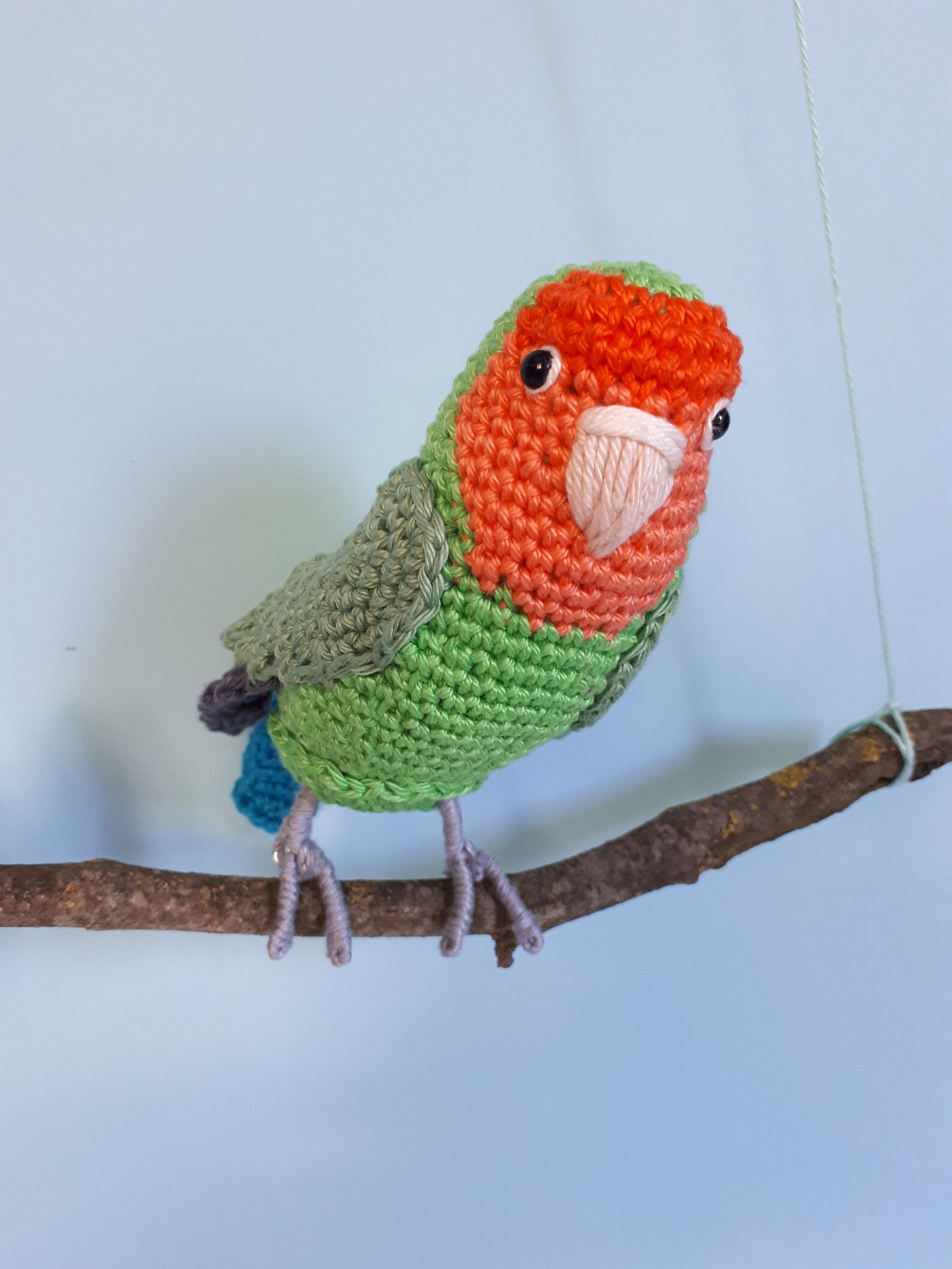 Crochet Peachfaced Lovebird Plush Toy Budgie Lover Gift Pet Etsy Canada