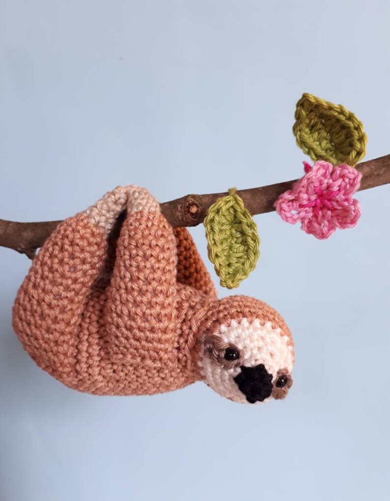 Crochet sloth stuffed animal plush toy image 5