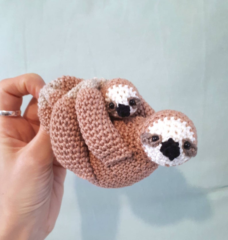 Mother and baby sloth stuffed animals plush toy cute | Etsy