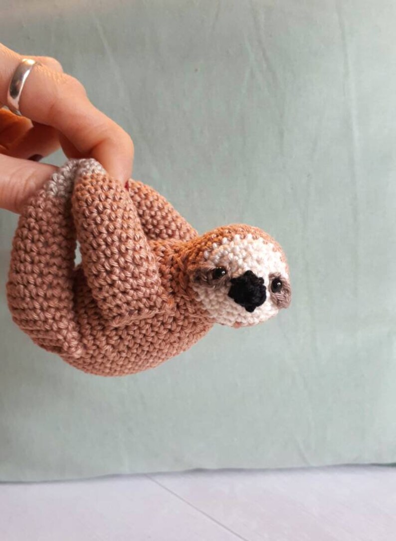 Crochet sloth stuffed animal plush toy image 8