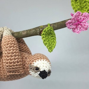 Crochet sloth stuffed animal plush toy image 4