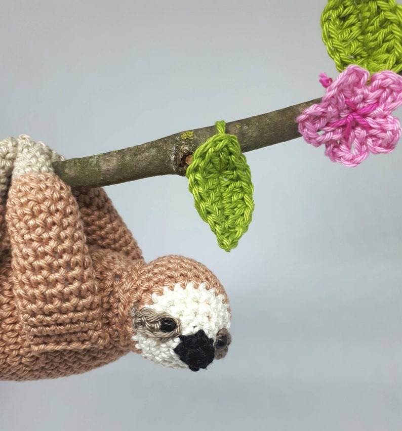 Crochet sloth stuffed animal plush toy image 4