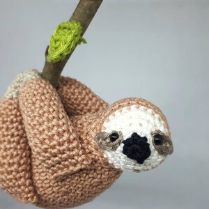 Crochet sloth stuffed animal plush toy image 3