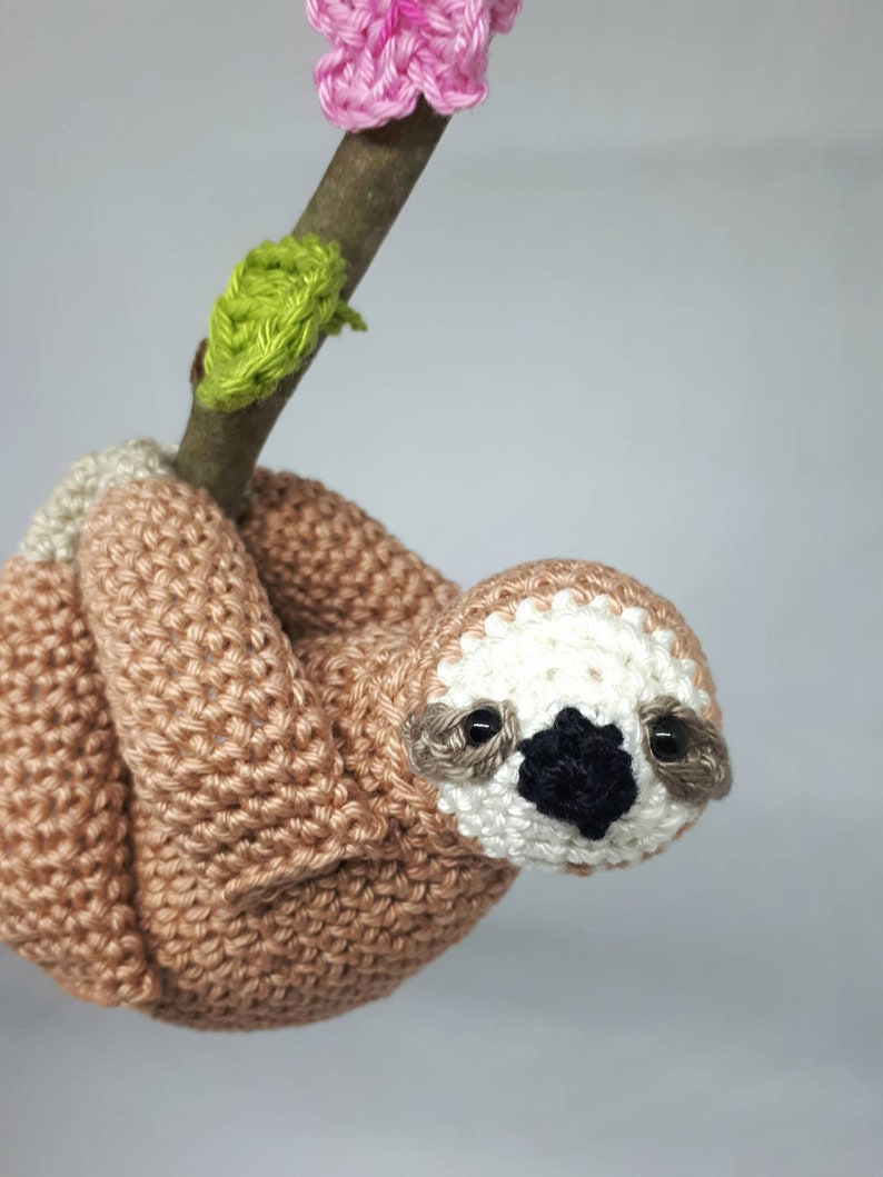 Crochet sloth stuffed animal plush toy image 3