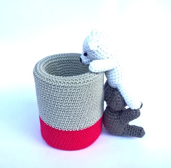 Porte-stylo crochet, Accessoires de bureau mignons, Porte-crayon Amigurumi,  Décor de bureau mignon -  France