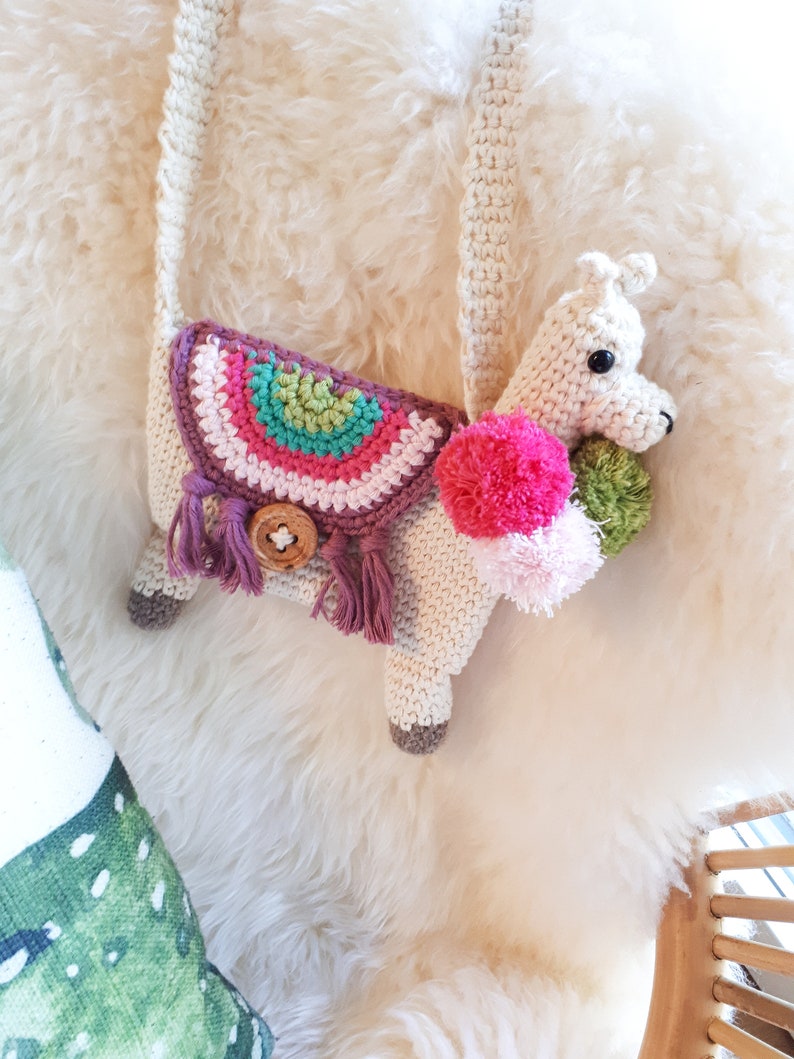 Llama Purse Toddler Girl Purse With Stuffed Llama Plush Etsy