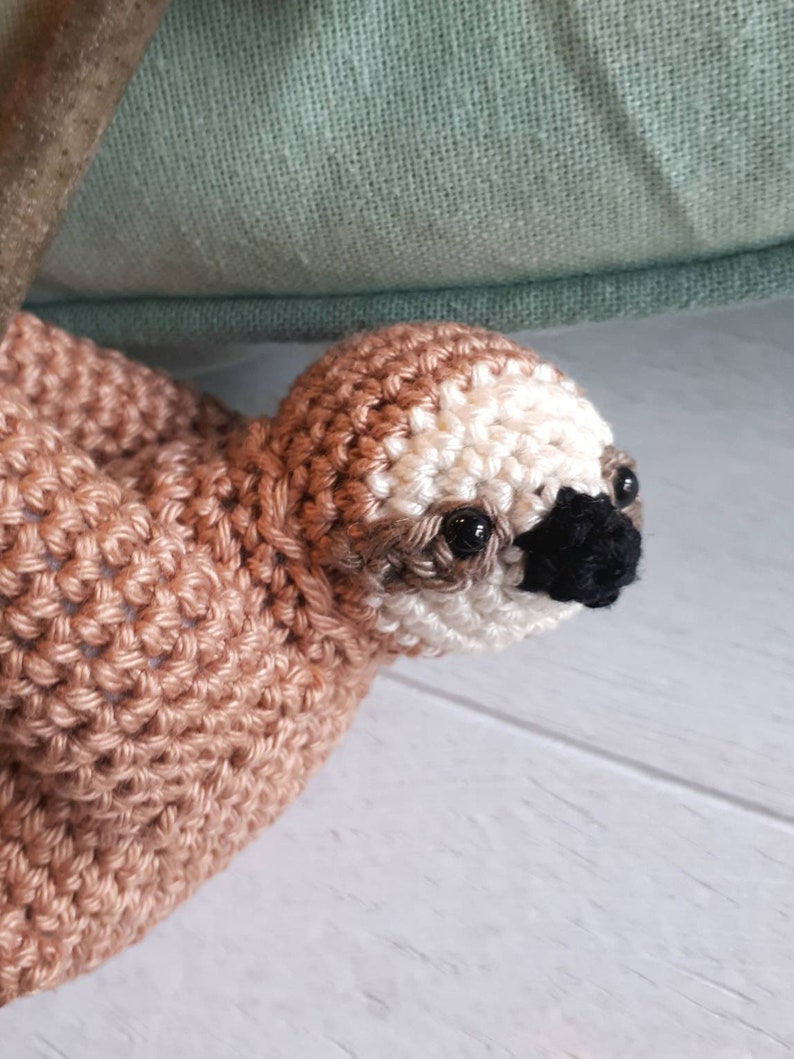 Crochet sloth stuffed animal plush toy image 10