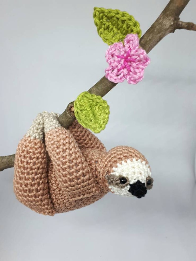 Crochet sloth stuffed animal plush toy image 6
