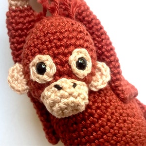 Crochet monkey, orangutan, orangutan crochet, baby orangutan, stuffed monkey, crochet monkey, orangutang, amigurumi monkey image 2