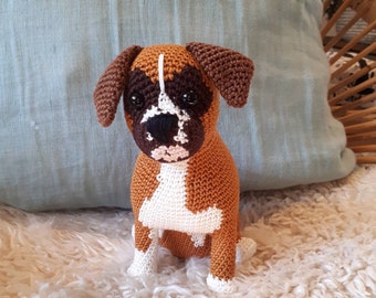 Boxer pet plush toy, Boxer dog lover gift, Boxer stuffed toy plush