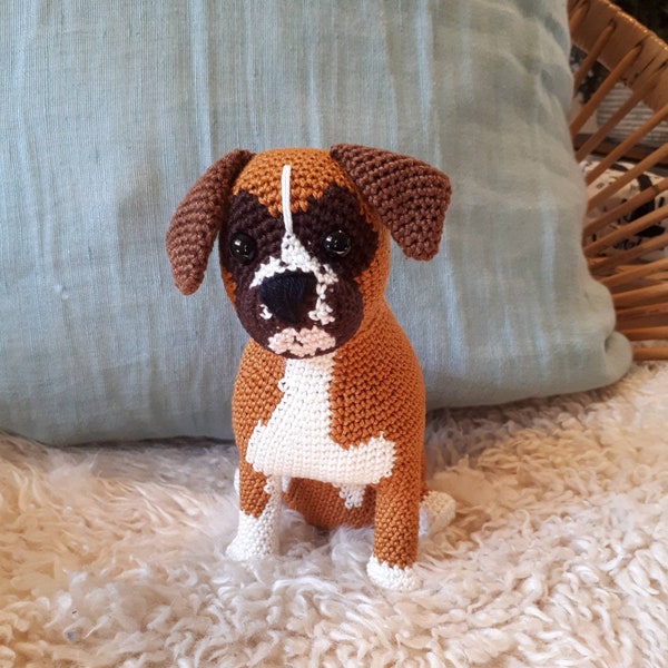 Boxer pet plush toy, Boxer dog lover gift, Boxer stuffed toy plush