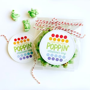 Valentine Pop It Gift Tags - Pop Its Teacher Classroom Tags - Poppin' Valentine's Day Treat Label - Non Candy Valentine Idea