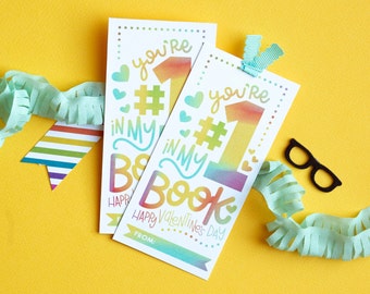 Bookmark Valentine Printable - Non Food Valentine Printable - Valentine for Book Lover - Student Valentine Cards