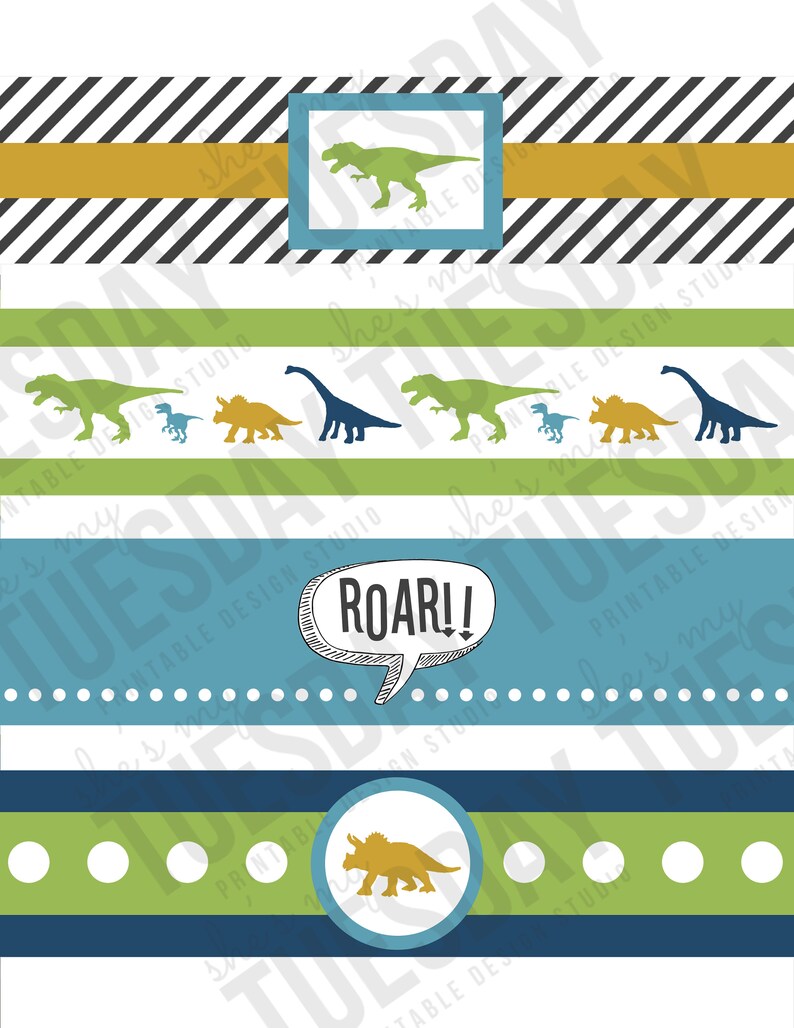 Dinosaur Water Bottle Labels Printable Dinosaur Water Bottle | Etsy