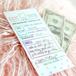 Tooth Fairy Receipt Printable - Letter From The Tooth Fairy - Instant Download