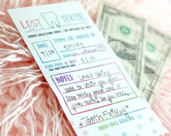 Tooth Fairy Receipt Printable - Letter From The Tooth Fairy - Instant Download