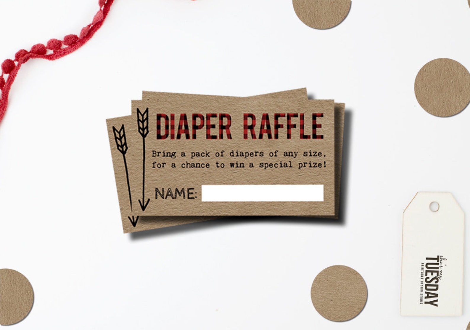 Lumberjack Diaper Raffle Lumberjack Baby Shower Invitation | Etsy