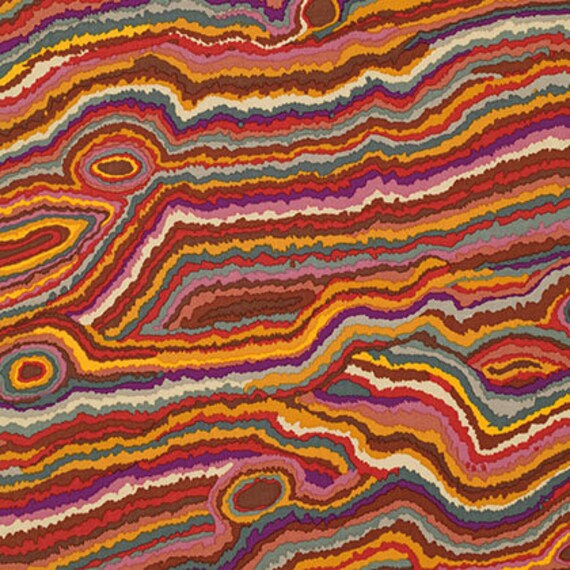 1 2 Yard Jupiter Brown Kaffe Fassett Fabric Gp131 Etsy