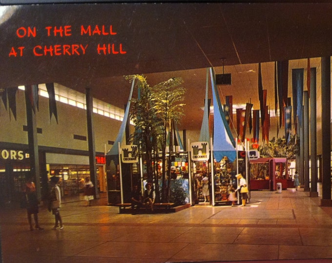 Vintage NJ Postcard Cherry Hill Mall Market Court Chrome - Etsy