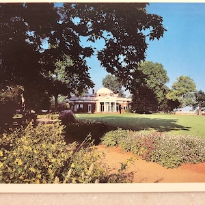 Cartão postal Monticello Presidente Thomas Jefferson 's Home Edifício histórico Postado em 4 de julho de 1986 Monticello VA Tamanho grande