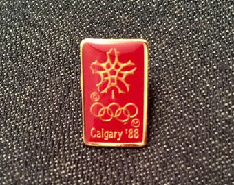 Vintage Olympic Pin Calgary 1988 Lapel Pin Olympic Hat Pin Collectible Olympic Pin
