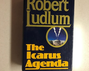 Edición vintage de Robert Ludlum, "La agenda de Ícaro", primera edición, 1988. Thriller.