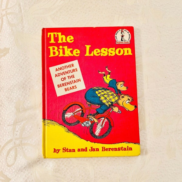 The Bike Lesson by Stan & Jan Berenstain Dr Seuss book Children Beginner Book Easy Reading Book Club Ed from the 1960's