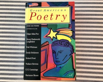 Vintage American Poetry Book Over 300 Poems Poe Longfellow Whitman Dickinson Frost and More