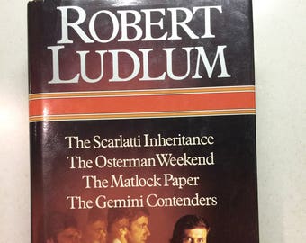 Vintage Robert Ludlum Spy Thriller Book Four Complete Novels Unabridged