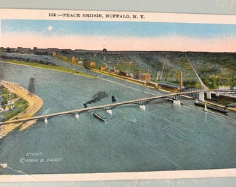 Vintage Postcard Buffalo N Y Peace Bridge 1929