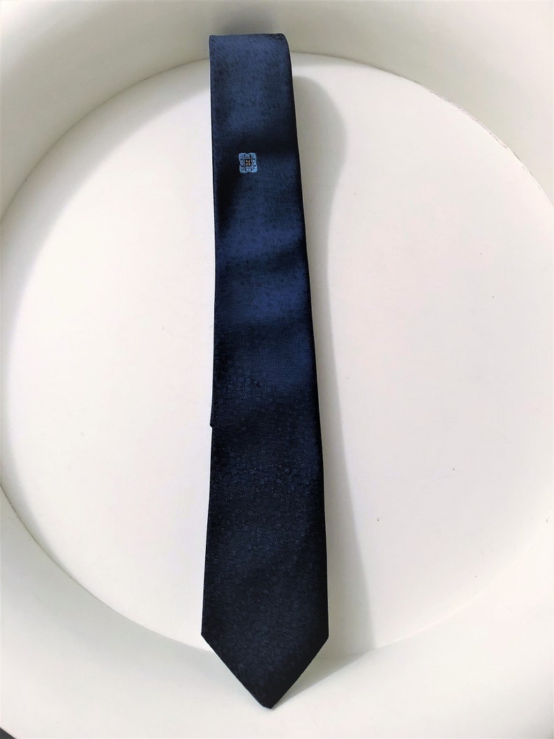 Vintage Skinny Youth Necktie Dark Blue 2 Inch Necktie