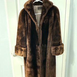 Sheared Beaver Coat 40 Inches in Length L XL - Etsy