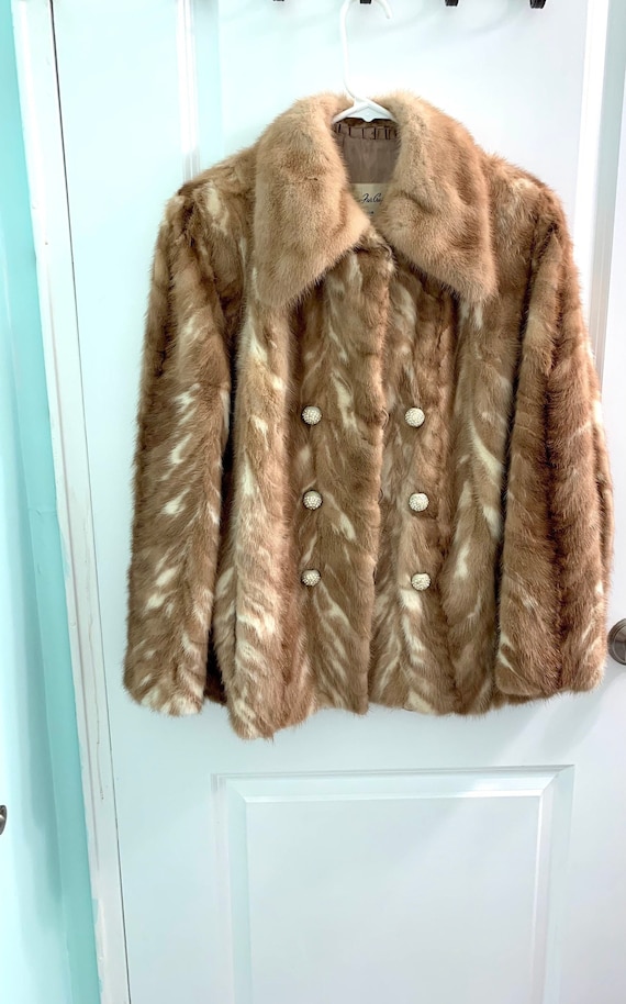 Vintage Mink Jacket Autumn Haze and White Mink wit