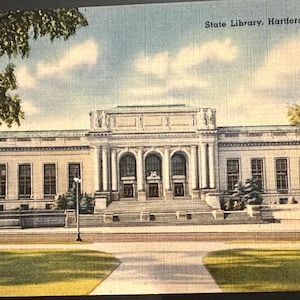 Cartolina d'epoca Hartford CT Edificio per uffici ellittico Phoenix Mutual