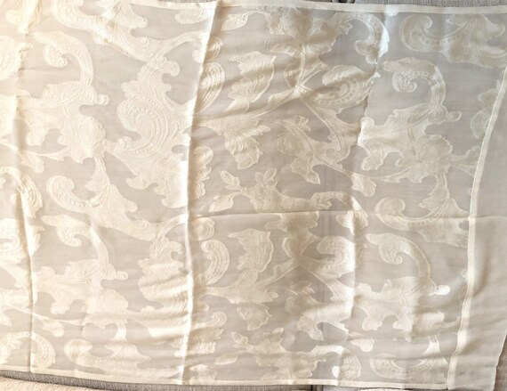 Vintage Sheer Wedding Wrap Stole Large Scarf Off … - image 5