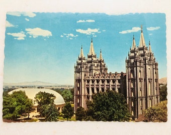 Vintage Postcard Salt Lake City Utah Temple Square