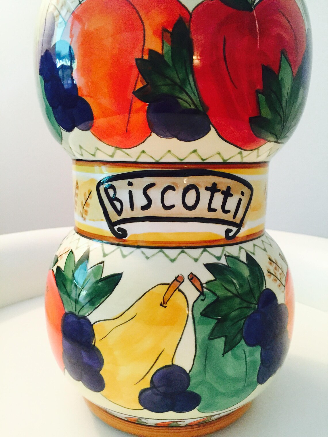Vintage Nonni Biscotti Jar Handmade for Nonni's Cookie Jar Etsy