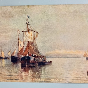 Carte postale vintage Venise Italie sous un ciel vénitien 1907 Dos indivis