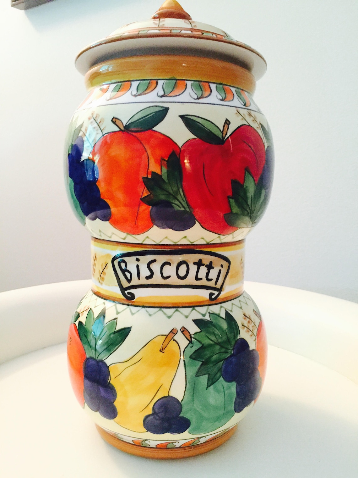 Vintage Nonni Biscotti Jar Handmade for Nonni's Cookie Jar Etsy