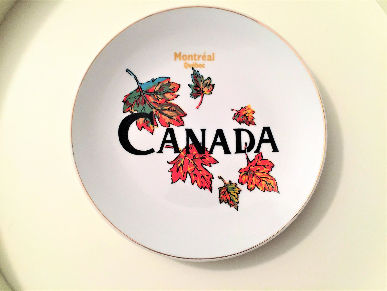 Vintage Montreal Quebec Canada Collector Plate Souvenir Plate Etsy