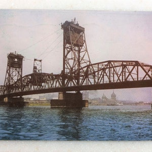 Vintage Postcard Albany N Y Dunn Memorial Bridge 1955