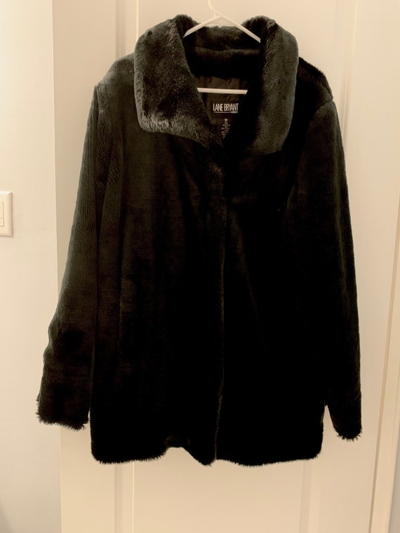 Vintage Black Faux Fur 3/4 Stroller Coat Lane Brya