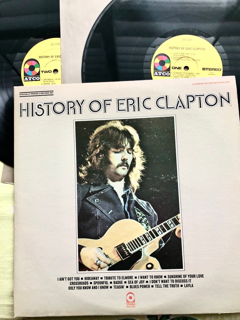 etikette Frastøde Pest Vintage The History メーカー公式 of Eric Clapton Album LP Double Vinyl Record